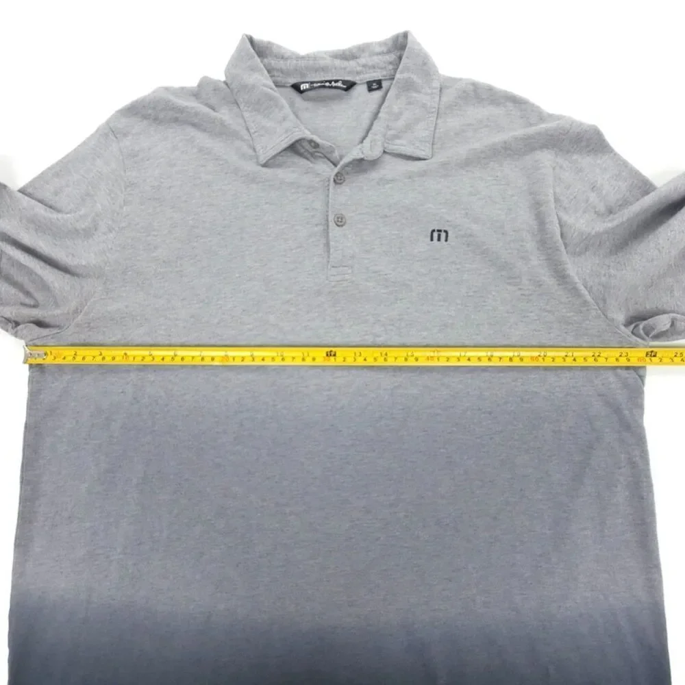 TRAVIS MATHEW Ombre Golf Polo Short Sleeve Casual Shirt Black Gray Athleisure XL - Picture 4 of 10